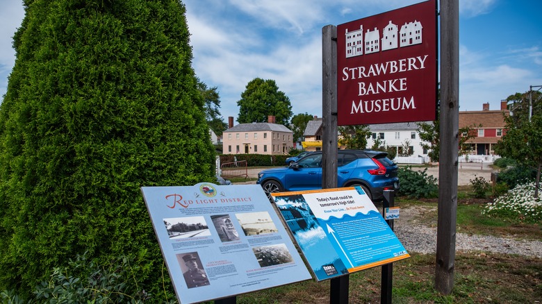 Strawberry Bank Museum sign