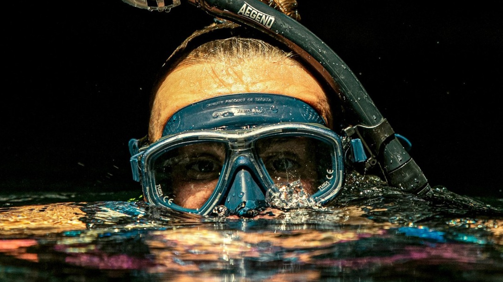 Diving in Homestead Crater Geothermal Hot Spring in Midway, Utah