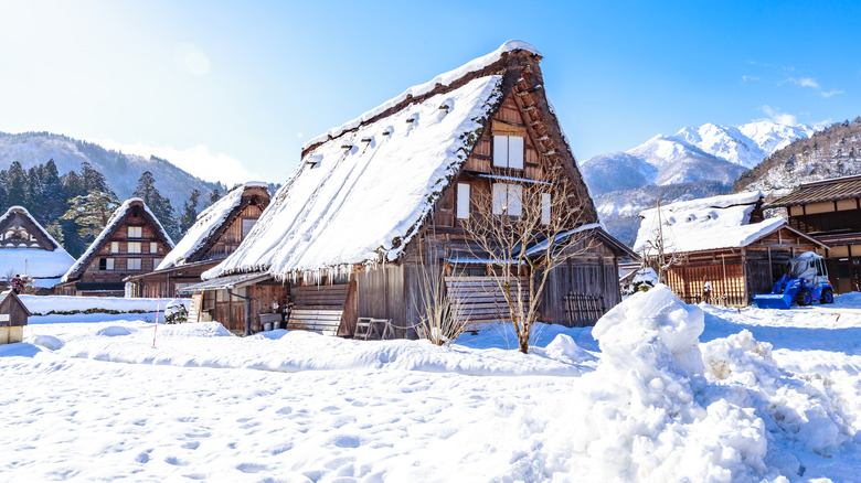 Shirakawa-go Gassho House Snow