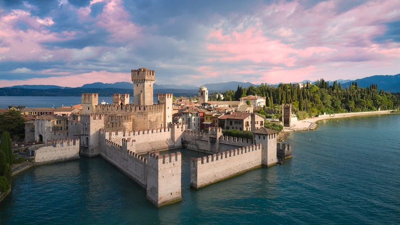 View of Scagliero Castle Lake Garda