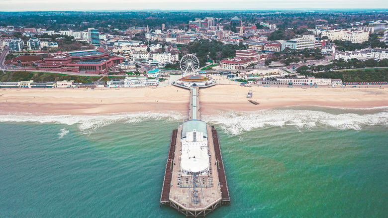 Aerial view of Bournemouth Beach