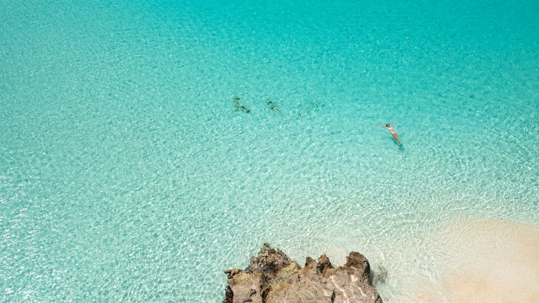 Meads Bay, Anguilla swimmers blue-green water