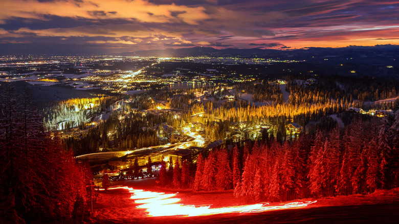 Parade lights in Whitefish, Montana