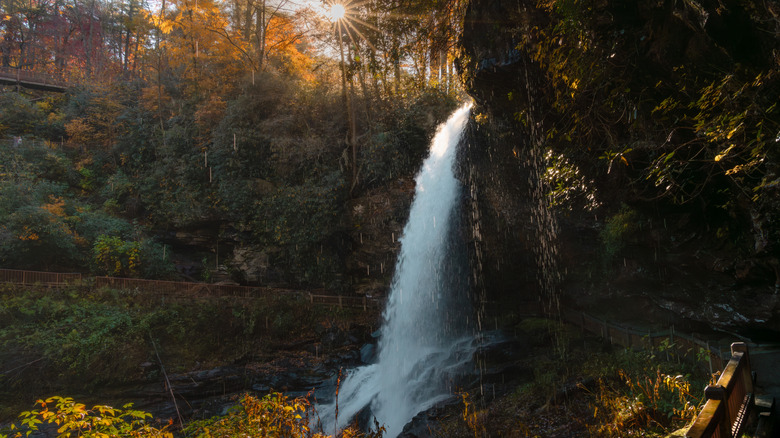 Side view of North Carolina's Dry Falls