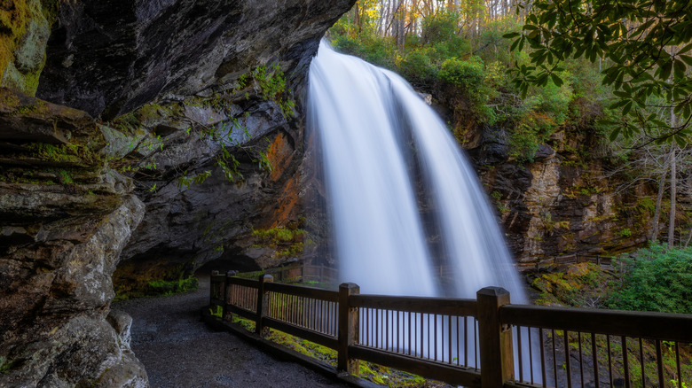 Path leading to Dry Falls, North Carolina