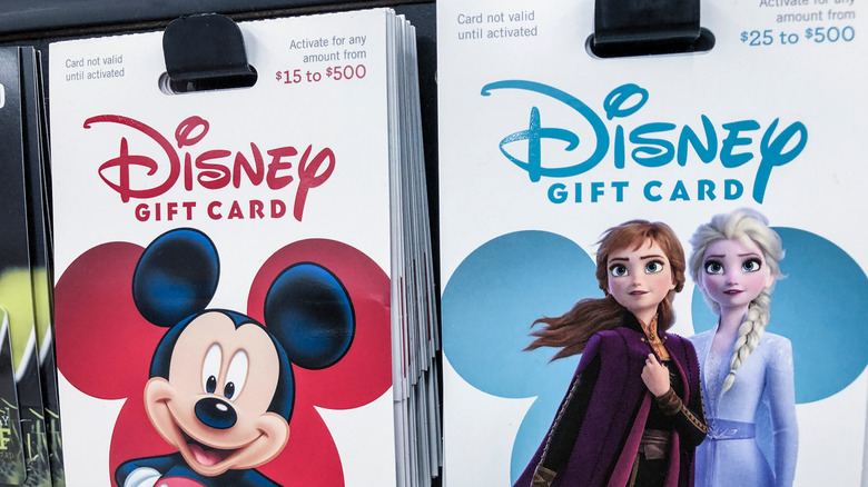 Disney gift cards in store