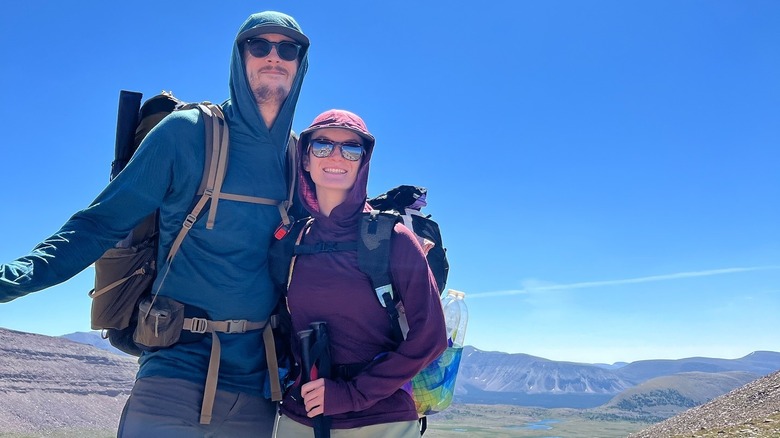 people hiking wearing hoodies