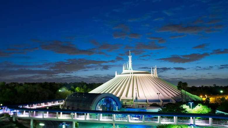 Space Mountain at night