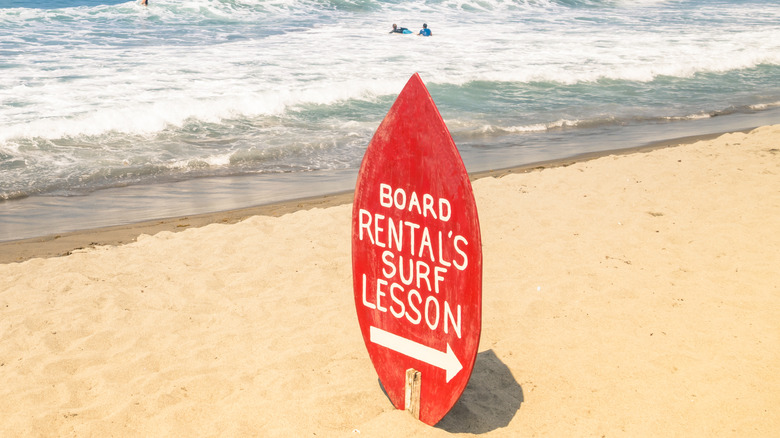 Surf lessons at Mavericks Beach