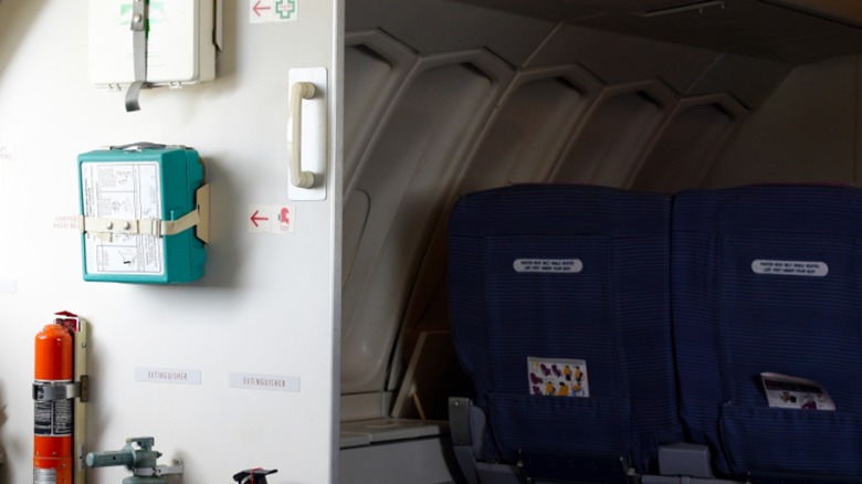 Emergency equipment on airplane