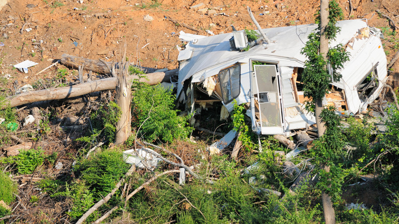 trailer destroyed by a tornado