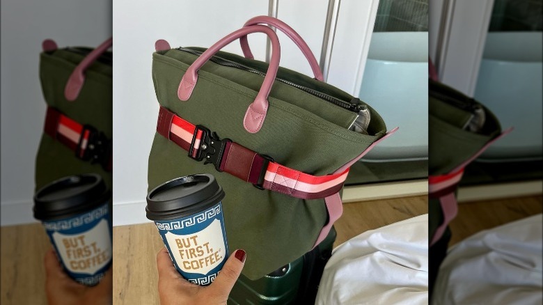 Cincha travel belt in use on Instagram 