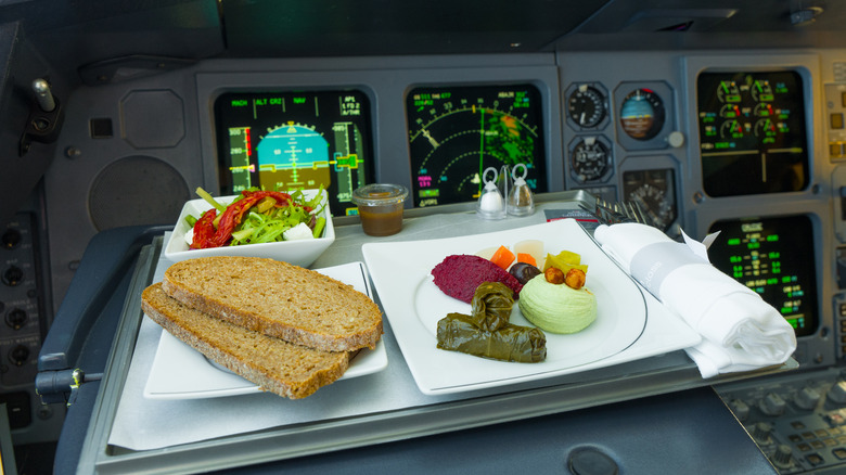 meal in the cockpit