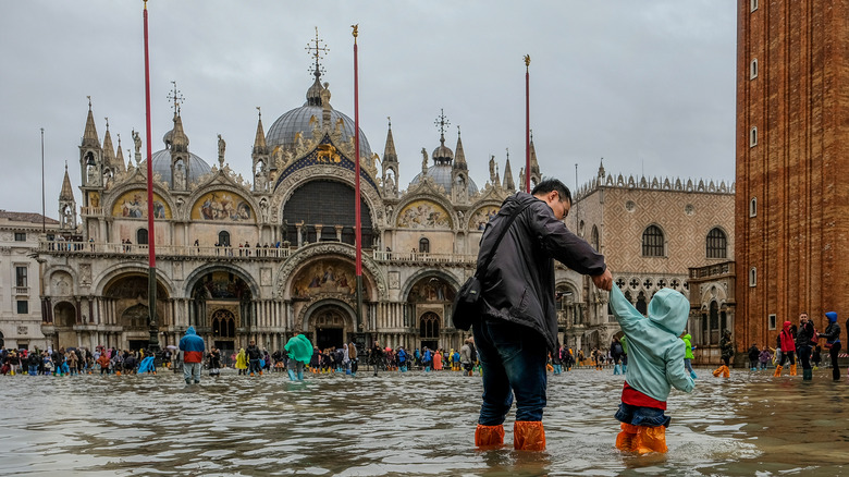 Venice's St. Mark's Square during a flood