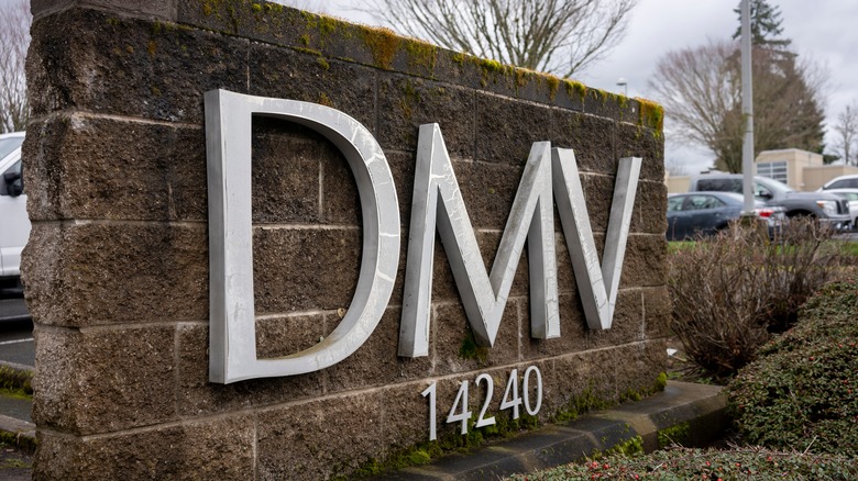 DMV office sign