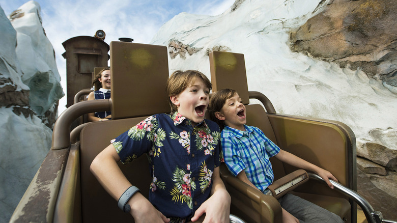 Kids on Disney coaster