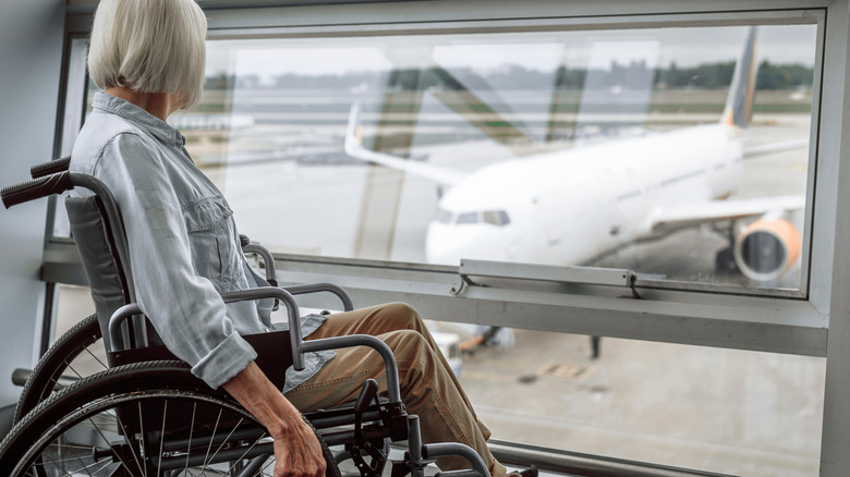 Wheelchair user at the airport