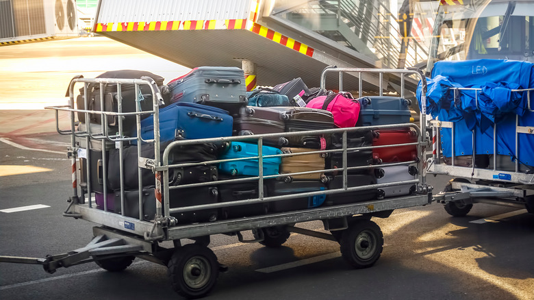 Airline luggage trolley