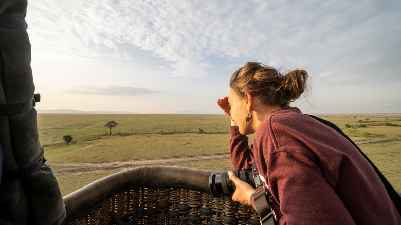 A balloon rider in Kenya