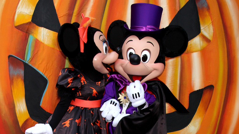 Minnie and Mickey at Halloween