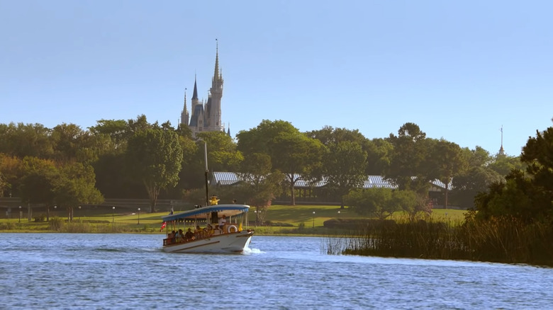 Boat passing Magic Kingdom