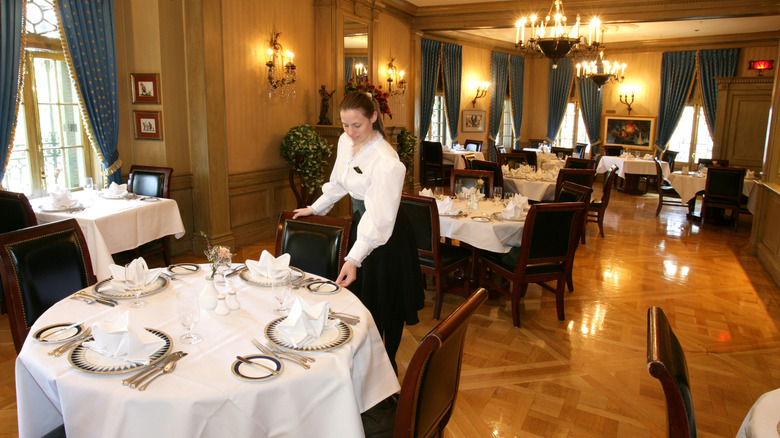 Dining service inside Club 33