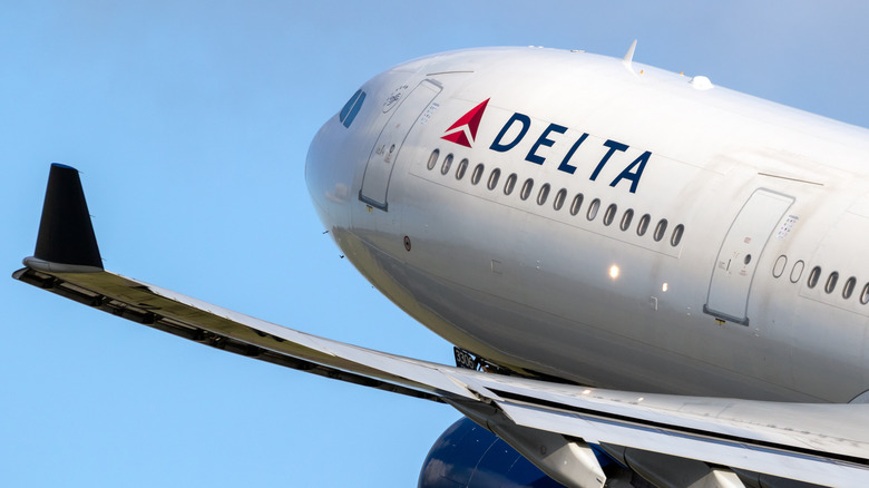 Delta airplane taking off