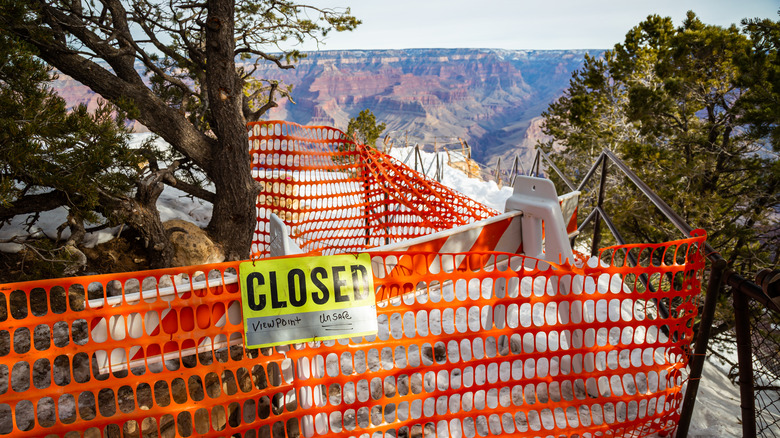 Closed hiking trail 