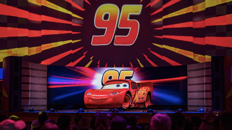 Lightning McQueen on stage