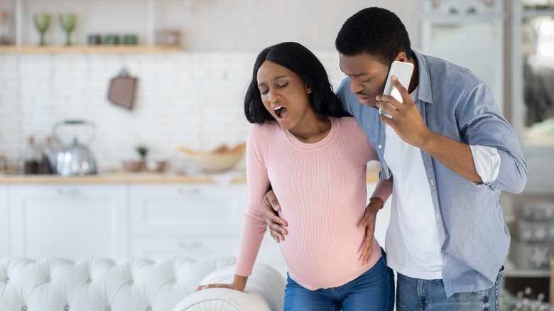 Husband worried about pregnant wife