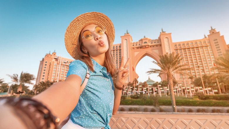 Tourist selfie in Dubai