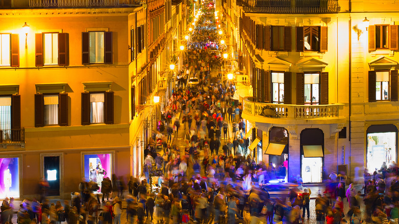 La Passeggiata, twlight in Rome