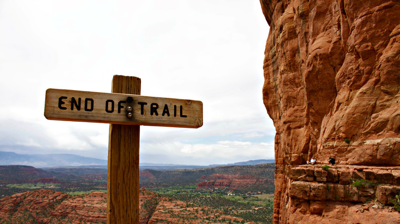 End of trail sign 