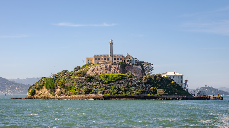 Alcatraz Island on sunny day