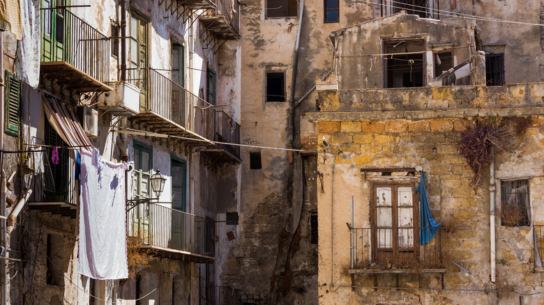 abandoned homes, Palermo, Sicily