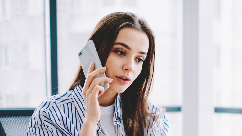 Woman on phone call