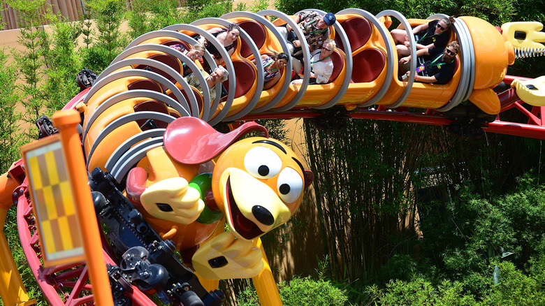 Slinky Dog Dash ride at Disney