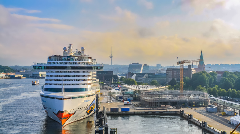 cruise ship at port