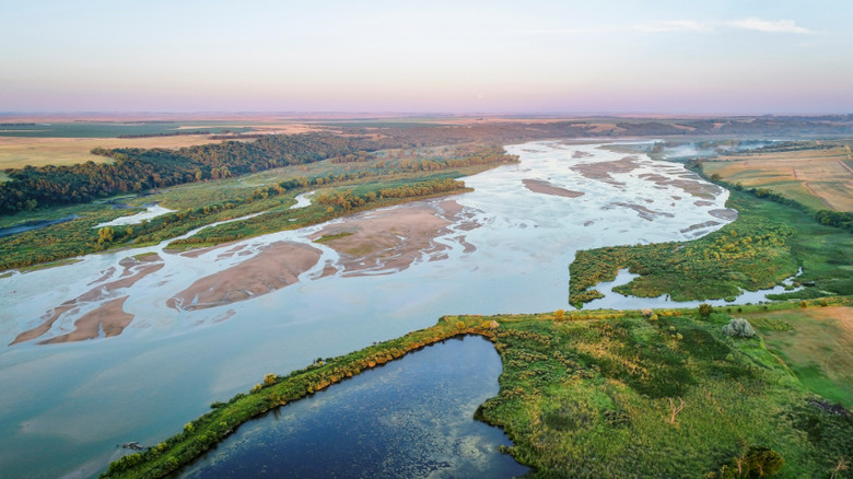 aerial view of Niobrara Scenic River