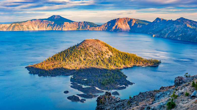 blue waters of Crater Lake