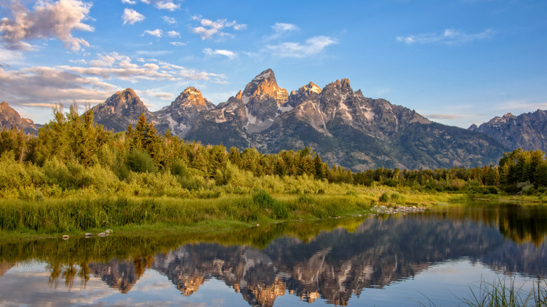 Grand Teton Mountains reflected 