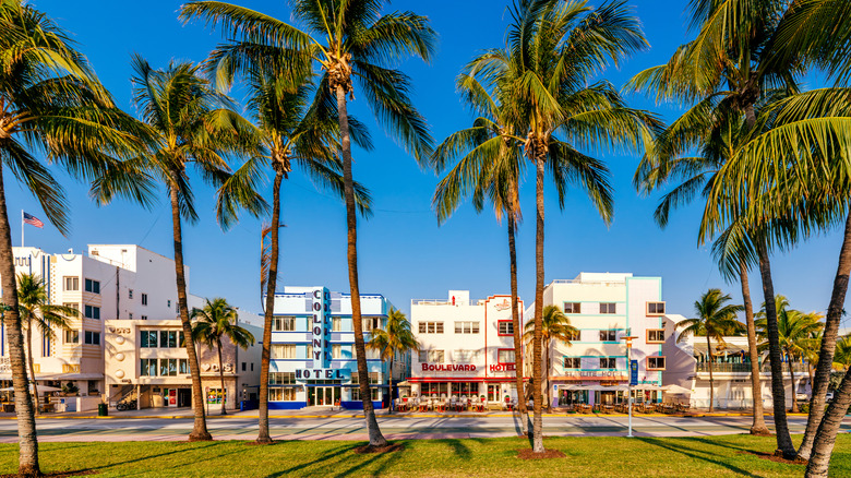 Miami beachfront hotels and restaurants