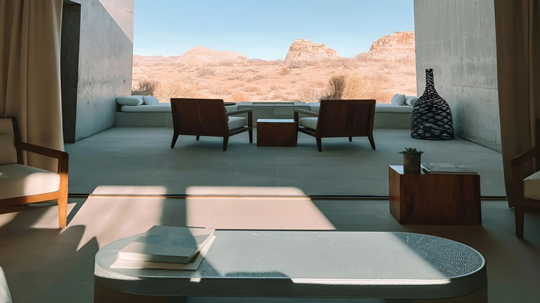 View from inside Amangiri room