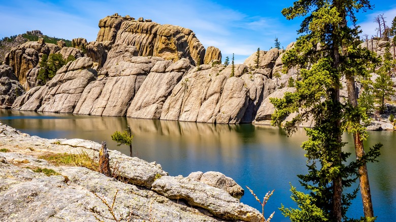 Sylvan Lake with rock formations