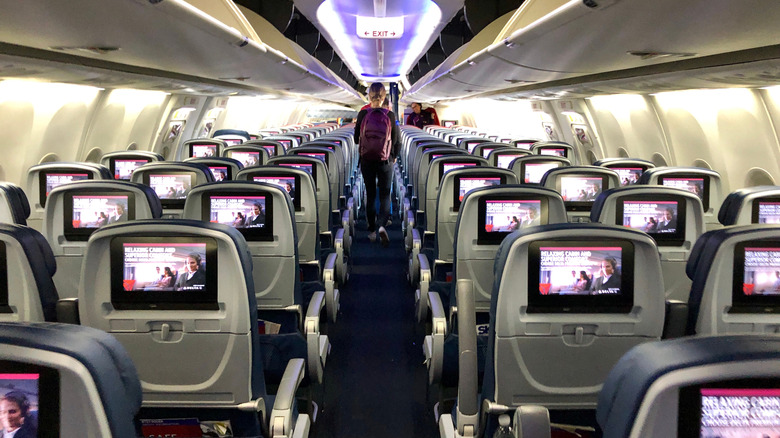 Interior of Delta Air Lines