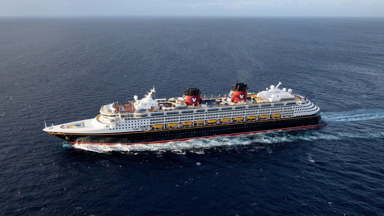 Disney Wonder sailing through ocean