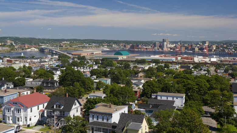 Aerial view of Saint John, New Brunswick