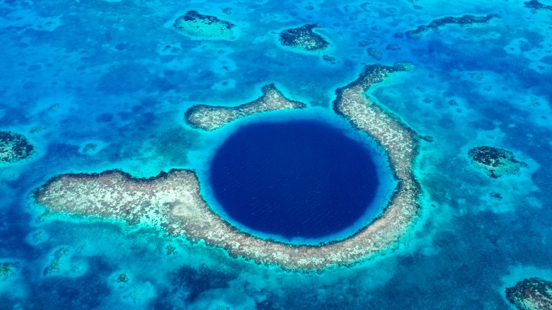 Aerial of the Great Blue Hole