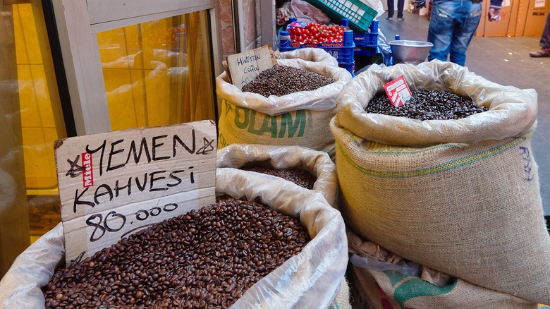 Coffee beans in Istanbul, Turkey