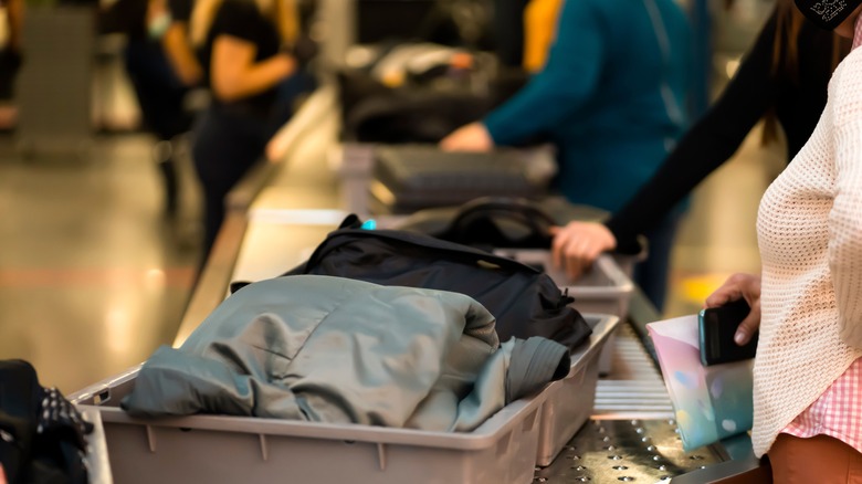 Bins in airport security